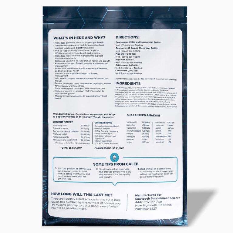 Cornerstone Sawtooth Supplement Science